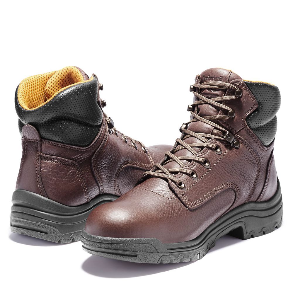 Botas de Trabajo Timberland Hombre Pro® Titan® 6\" Soft Toe Marrones Oscuro - Chile GZA-642570